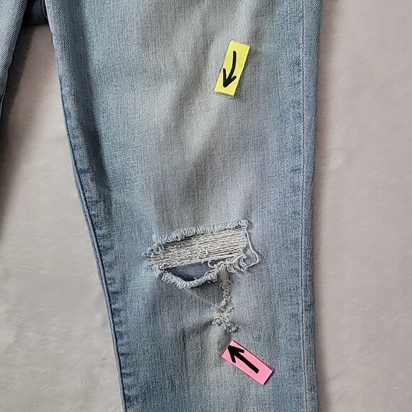 Abercrombie Fitch Harper Ankle Size 0/25 Youth Jeans Blue Denim Distressed READ - Picture 6 of 15